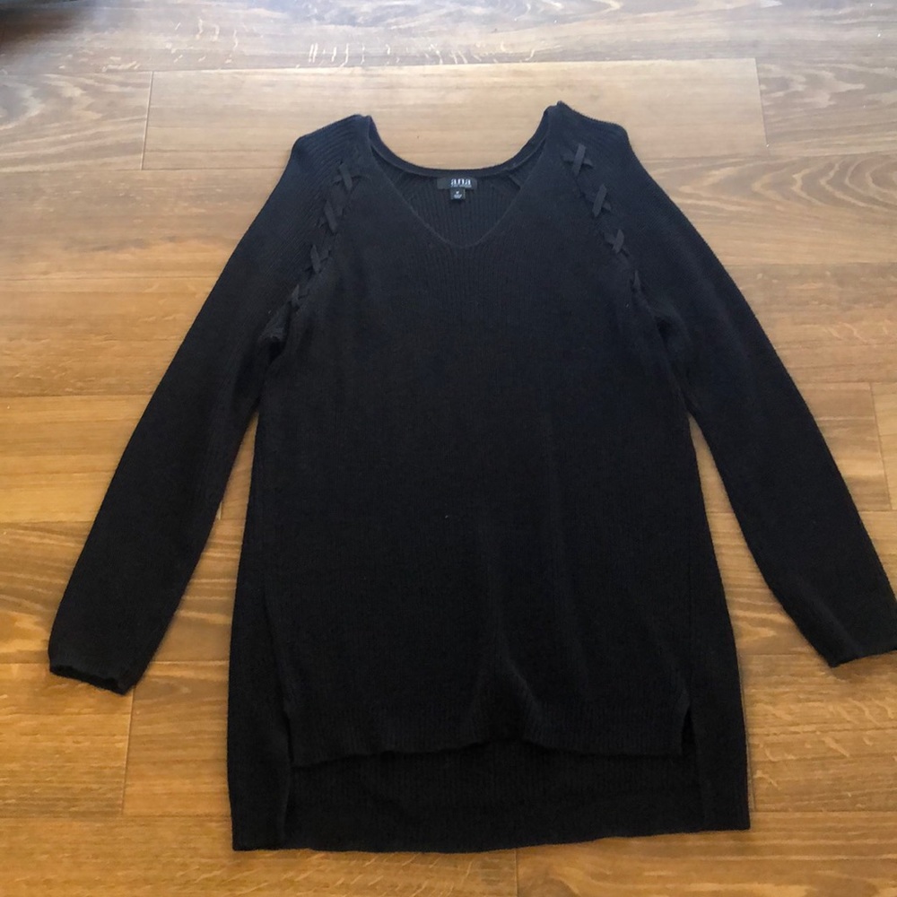 Black long knit sweater